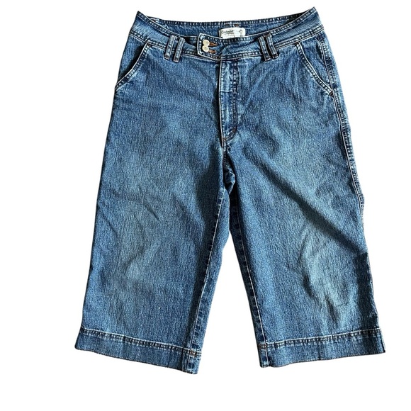 Vintage Y2K Coldwater creek denim capris size 10 stretch ramie blend jean - Picture 1 of 9
